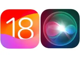 لوگو سیری کنار لوگوی IOS 18